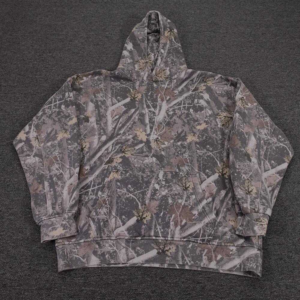 Abercrombie & Fitch Hoodie Mens MT Gray Camo Oversized SoftAF Fleece Pullover